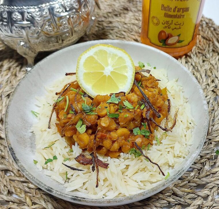 Spicy Moroccan Chickpea & Lentil Stew