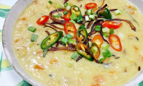 Vegan Bubur Lambuk (Malaysian Spiced Rice Porridge) - Main Dishes Recipes dari Rice