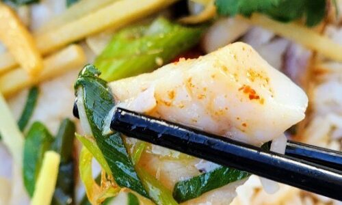 Steamed Ginger & Shallot Fish Fillets - Main Dishes Recipes dari Rice