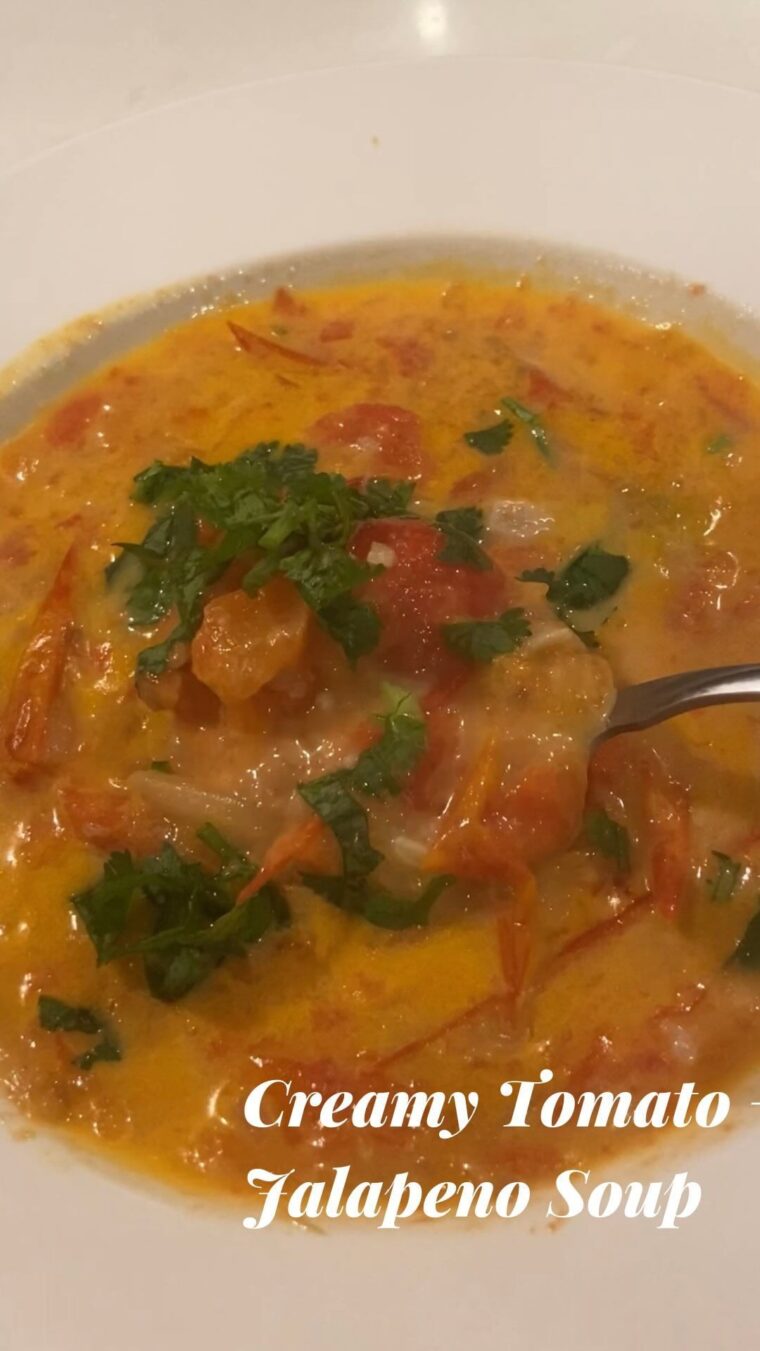 Creamy Tomato Jalapeno Soup