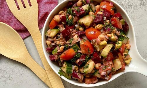 Rainbow Vegan Chickpea Salad
