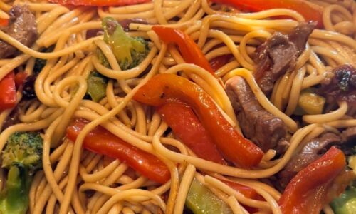 Stir Fried Lamb Steak Noodle