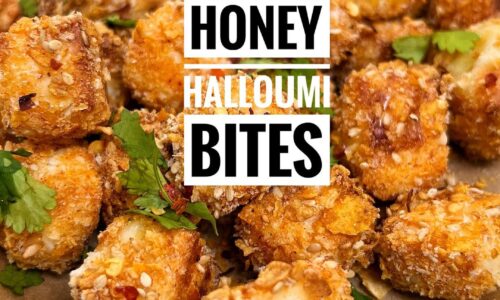 Airfried Honey Halloumi Bites