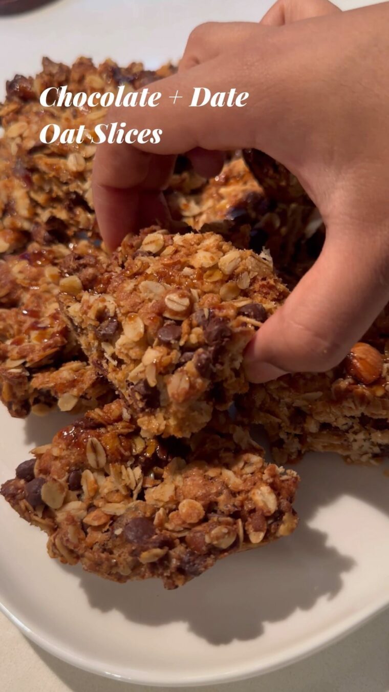 Chocolate Date Oat Slices