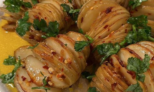 Maple And Chilli Hasselback Potatoes