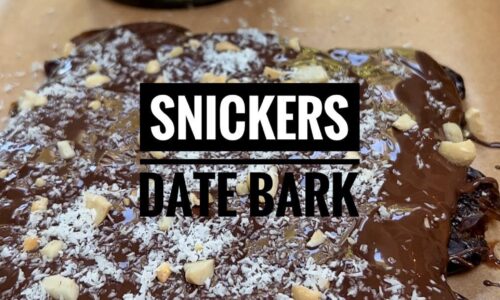 4 Ingredients Snickers Date Bark