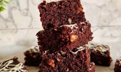5 Minute Microwave Walnut Brownies