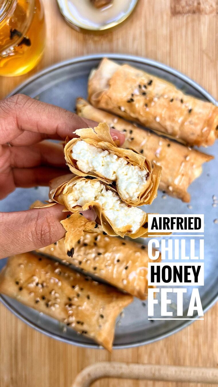Airfried Chilli Honey Feta Rolls