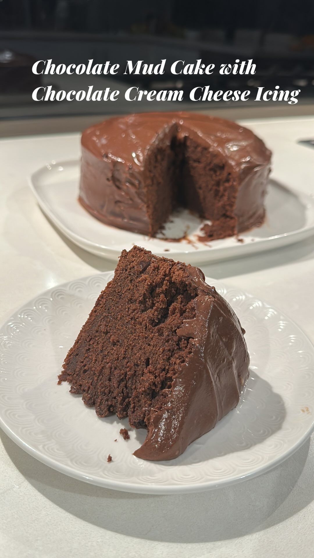 Chocolate Mud Cake With Choco Cheese Icing from katz__kitchen