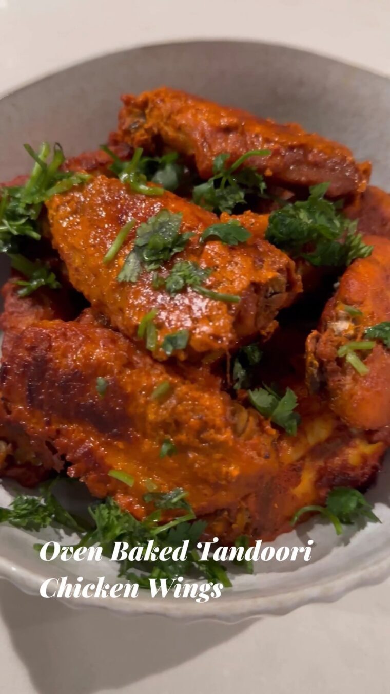 Tandoori Oven Baked Chicken Wings