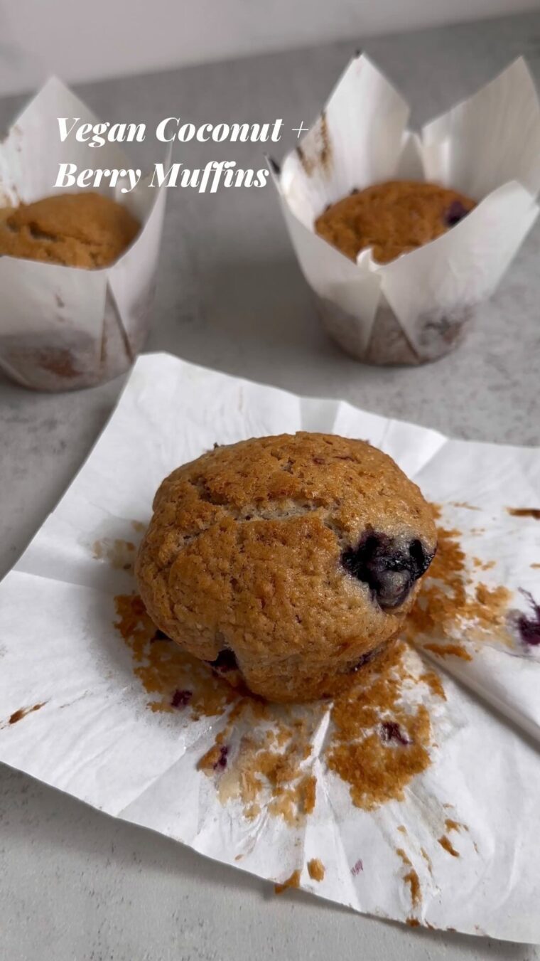 Vegan Coconut & Berry Muffins