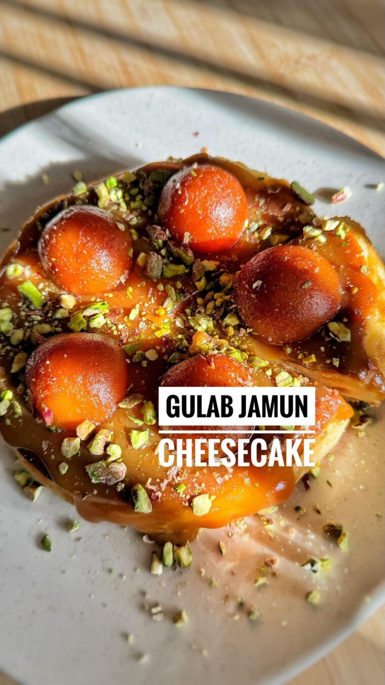 Airfried Salted Caramel Jamun Cheesecake