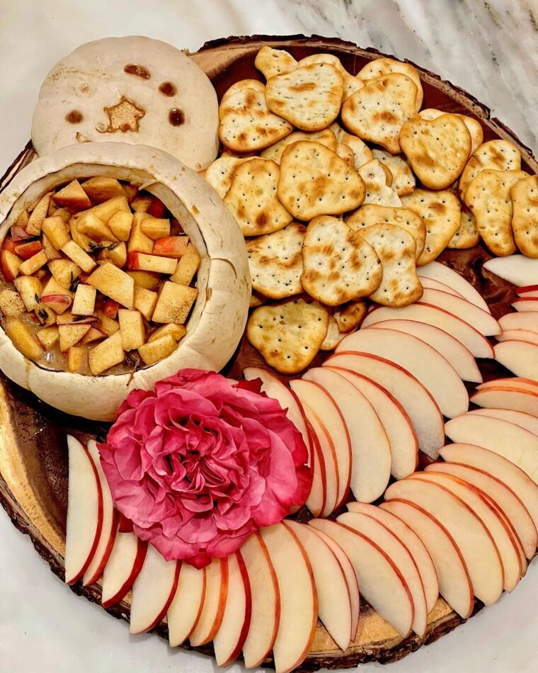 Brie Baked Inside A Pumpkin