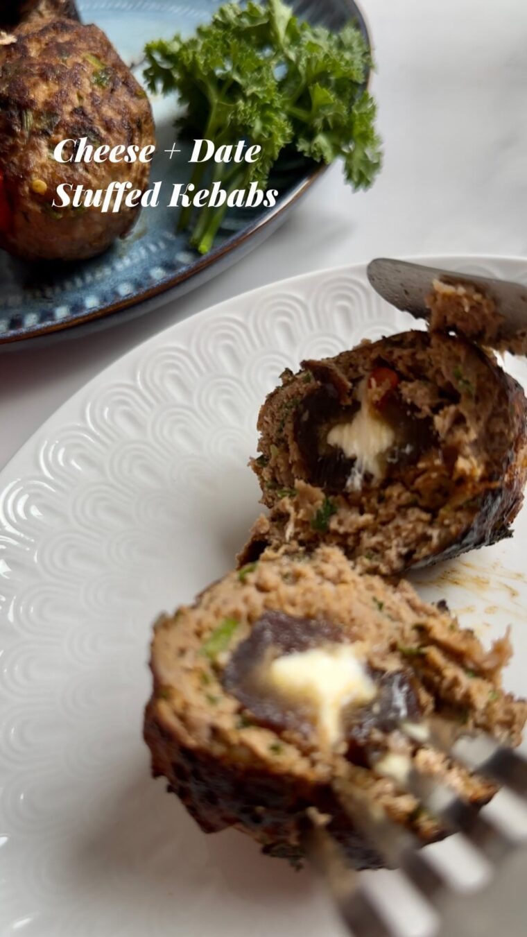 Cheese And Date Stuffed Kebab