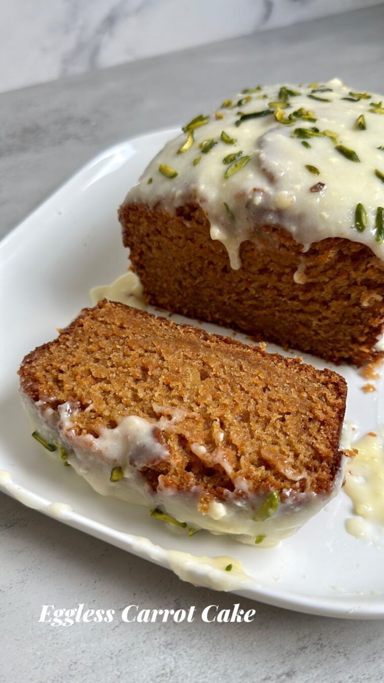 Eggless Carrot Cake