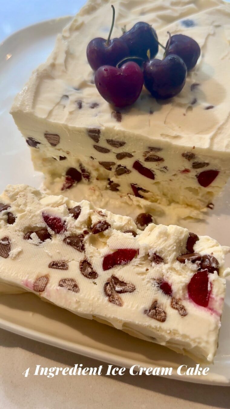 4 Ingredients Ice Cream Cake