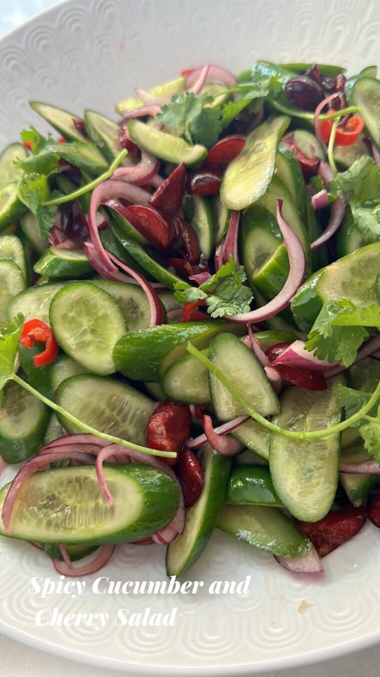 Spicy Cucumber And Cherry Salad