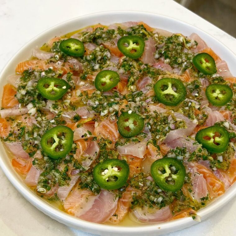 Salmon & Kingfish Crudo