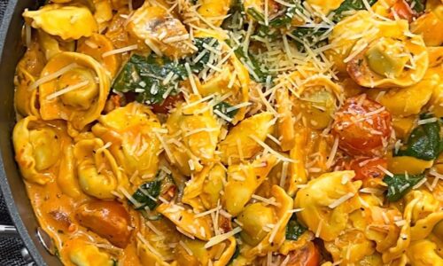 Pink Sauce Tortellini - Food Recipes dari Spinach