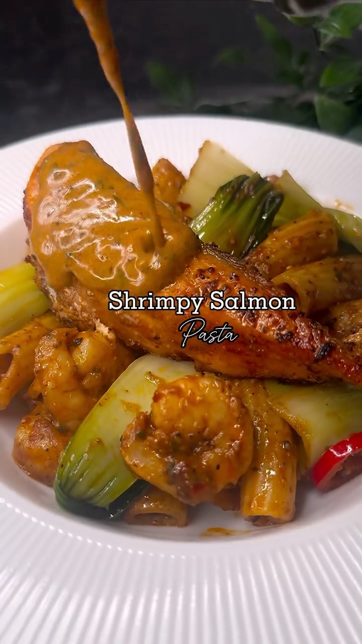 Shrimpy Salmon Pasta