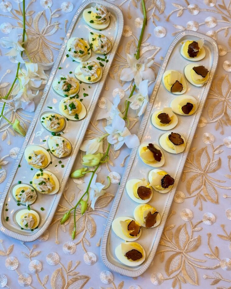 Parmesan And Truffle Deviled Eggs
