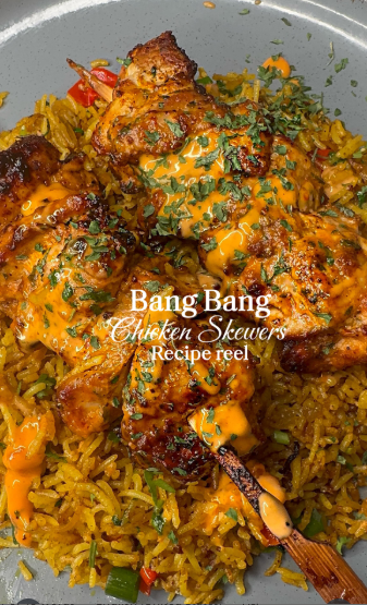Bang Bang Chicken Skewers