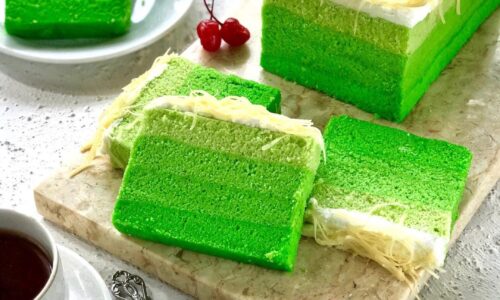 Bolu Kukus Pandan Ombre