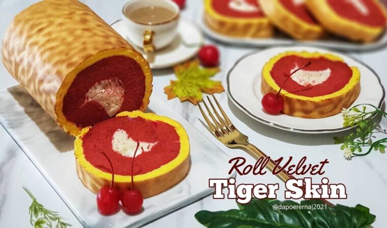 Resep Roll Velvet Tiger Skin Dari dapoererna