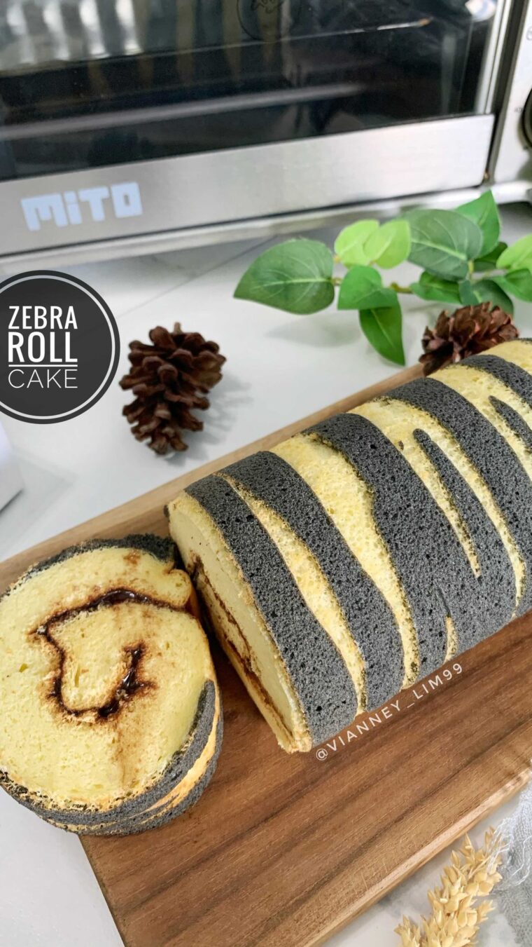Resep Zebra Roll Cake Dari vianney_lim99