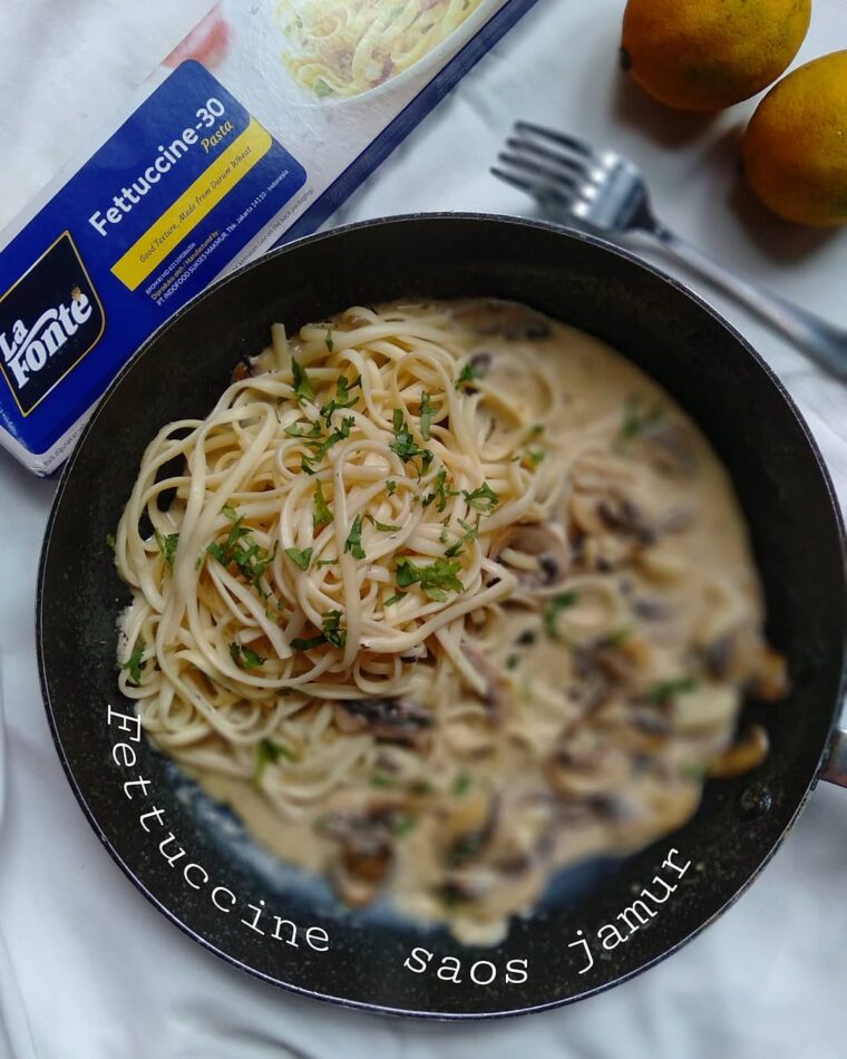 Resep Fettuccine Saos Jamur Dari mabela_cooking_club