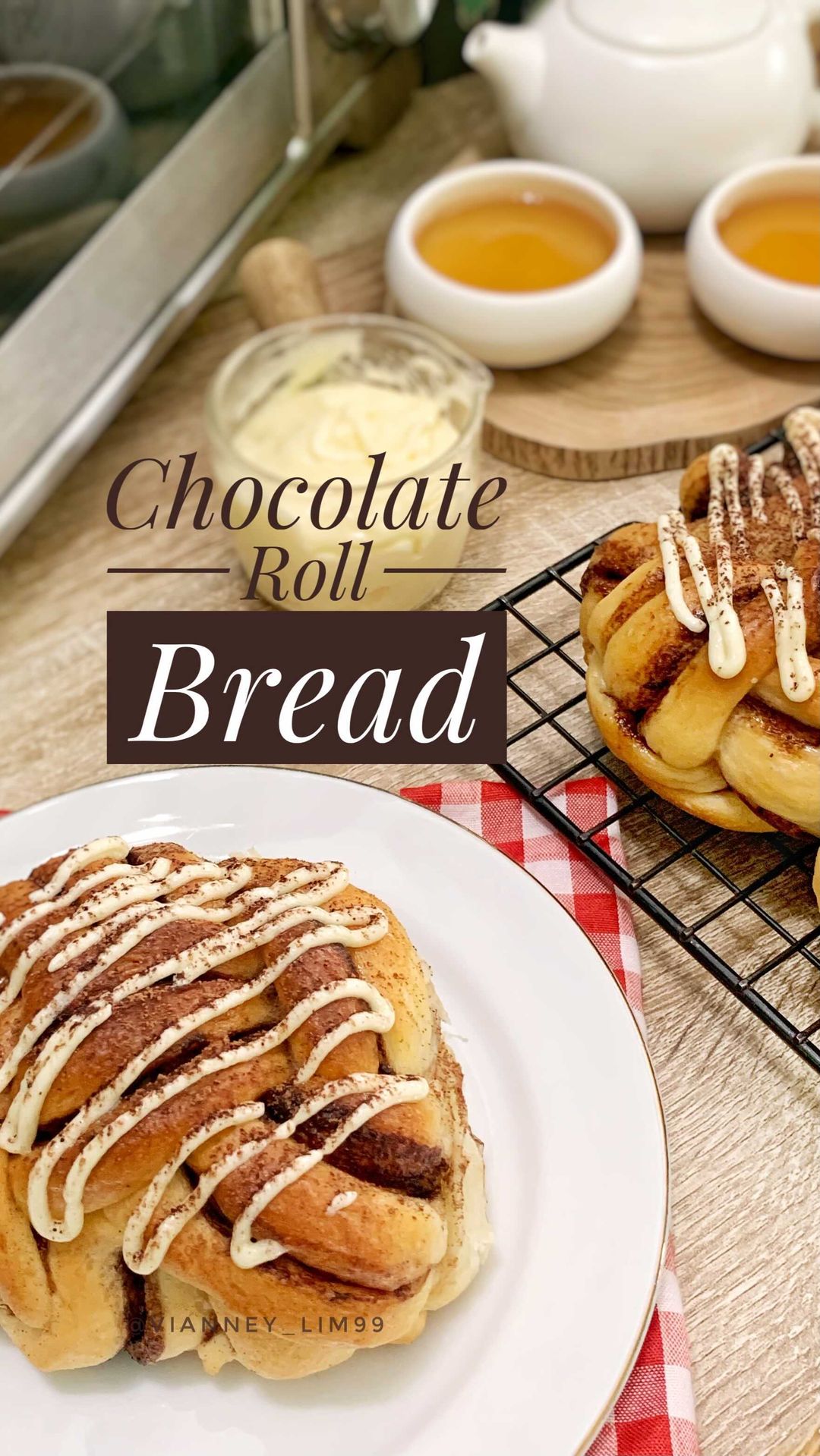 Resep Chocolate Roll Bread dari @vianney_lim99