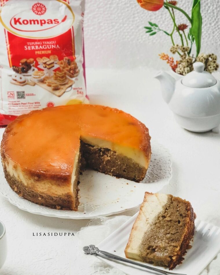 Resep Banana Cheese Flan Cake “Impossible Cake” Dari lisasiduppa_