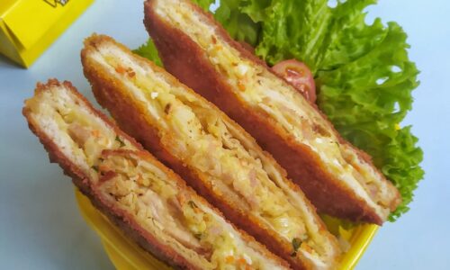 Fried Croquette Toast Wuth Chicken Steak