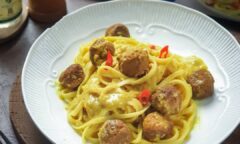 Resep Fettuccine Kari Bola Tempe Dari lisasiduppa_