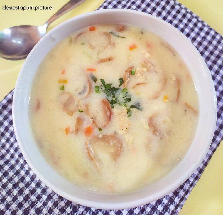 Resep Cream Soup Ayam Jamur Dari desiestapp