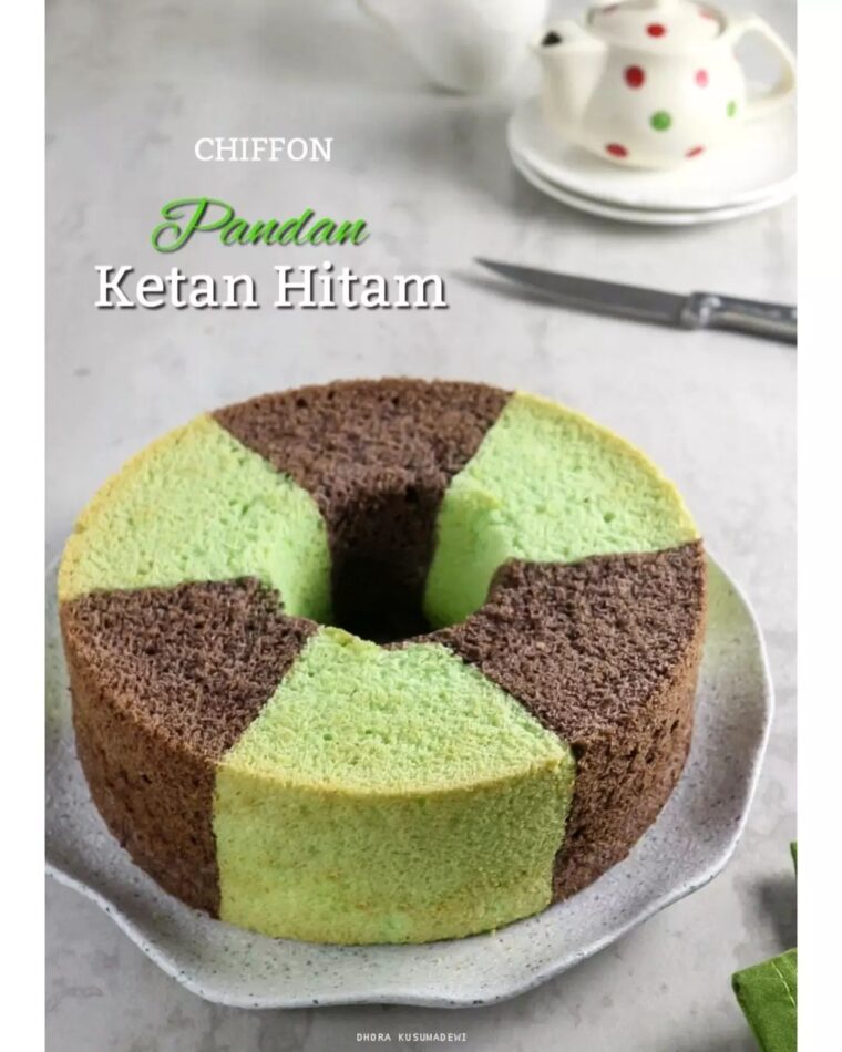 Resep Chiffon Pandan Ketan Hitam Dari dhora_kusumadewi