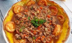 Resep Dadar Tofu Siram Daging Cincang Dari yscooking