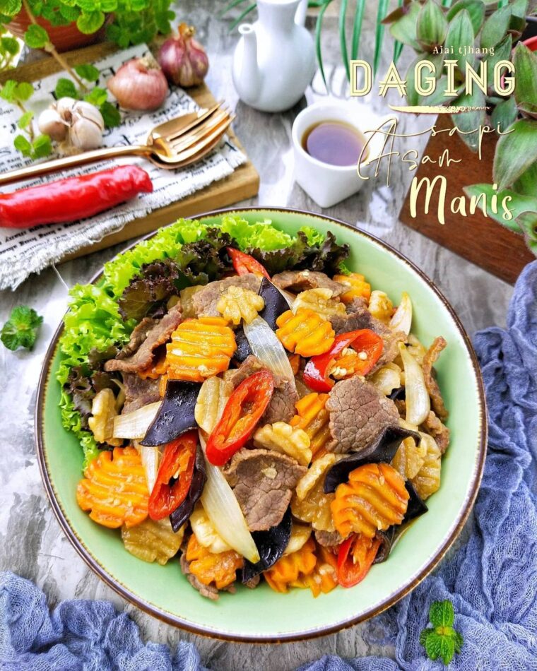 Resep Daging Sapi Asam Manis Dari aiai_tjhang.kitchen