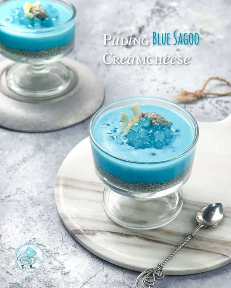 Resep Puding Blue Sagoo Creamcheese Dari lisasiduppa_