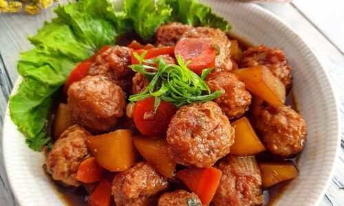 Bola Daging Saus Kecap