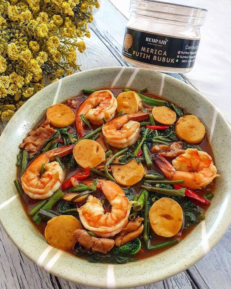 Resep Cah Kangkung Seafood Dari yscooking