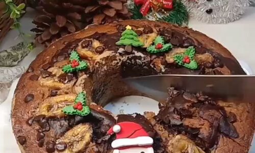 Marbled Chocolate Banana Cake (No Mixer)