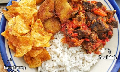 Paru Sapi Balado &  Babat Ungkep Goreng - Masakan dari Babat