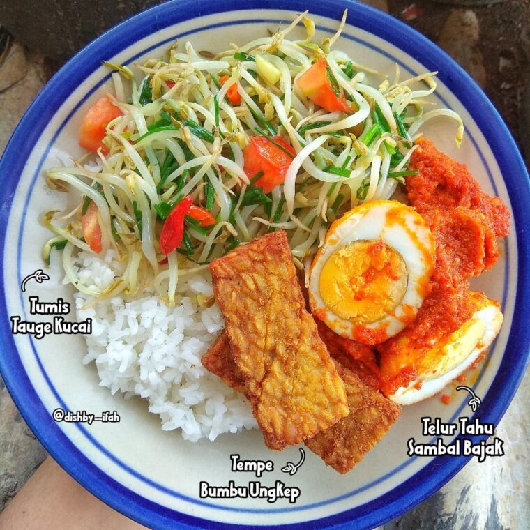 Resep Telur Tahu Sambal Bajak & Tempe Bumbu Ungkep Dari dishby_ifah