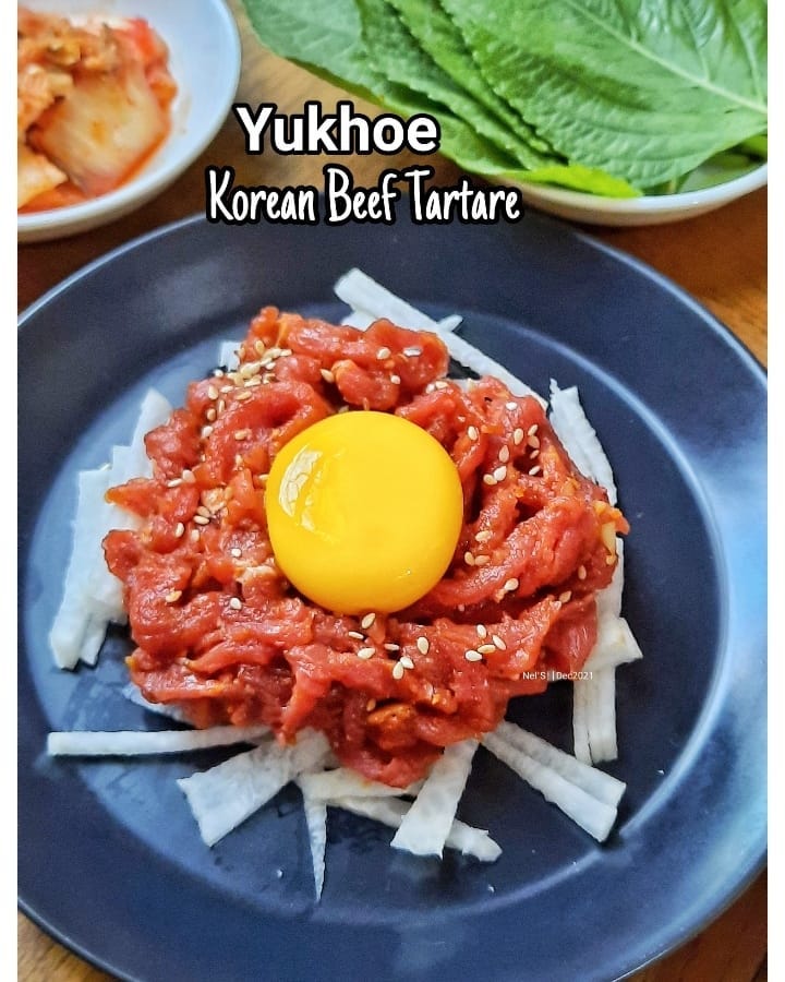Resep Yukhoe / Korean Beef Tartare dari @rachelviann