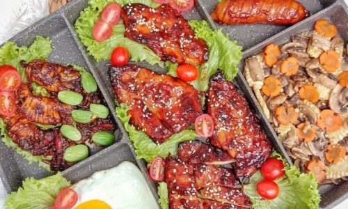 Ayam Panggang Saus Madu & Cumi Bakar Asam Pedas