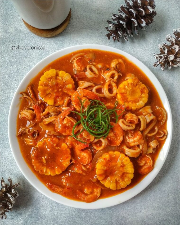 Resep Cumi Dan Udang Saus Padang Dari vhe.veronicaa