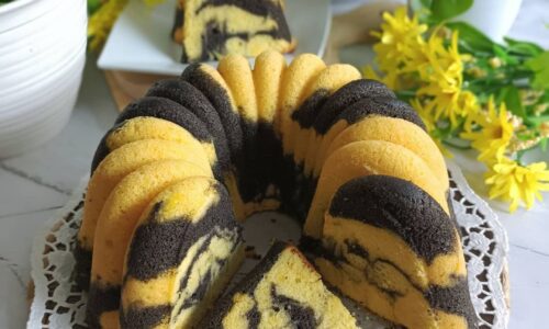Marmer Cake Vanilla Ketan Hitam