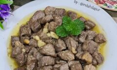 Resep Pan Seared Garlic Butter Beef Saikoro Dari indahdapur
