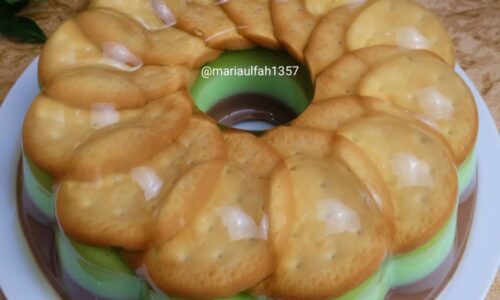 Puding Biskuit Melon Coklat